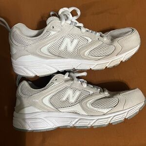 New Balance 408 White and Light Gray Athletic Sneakers